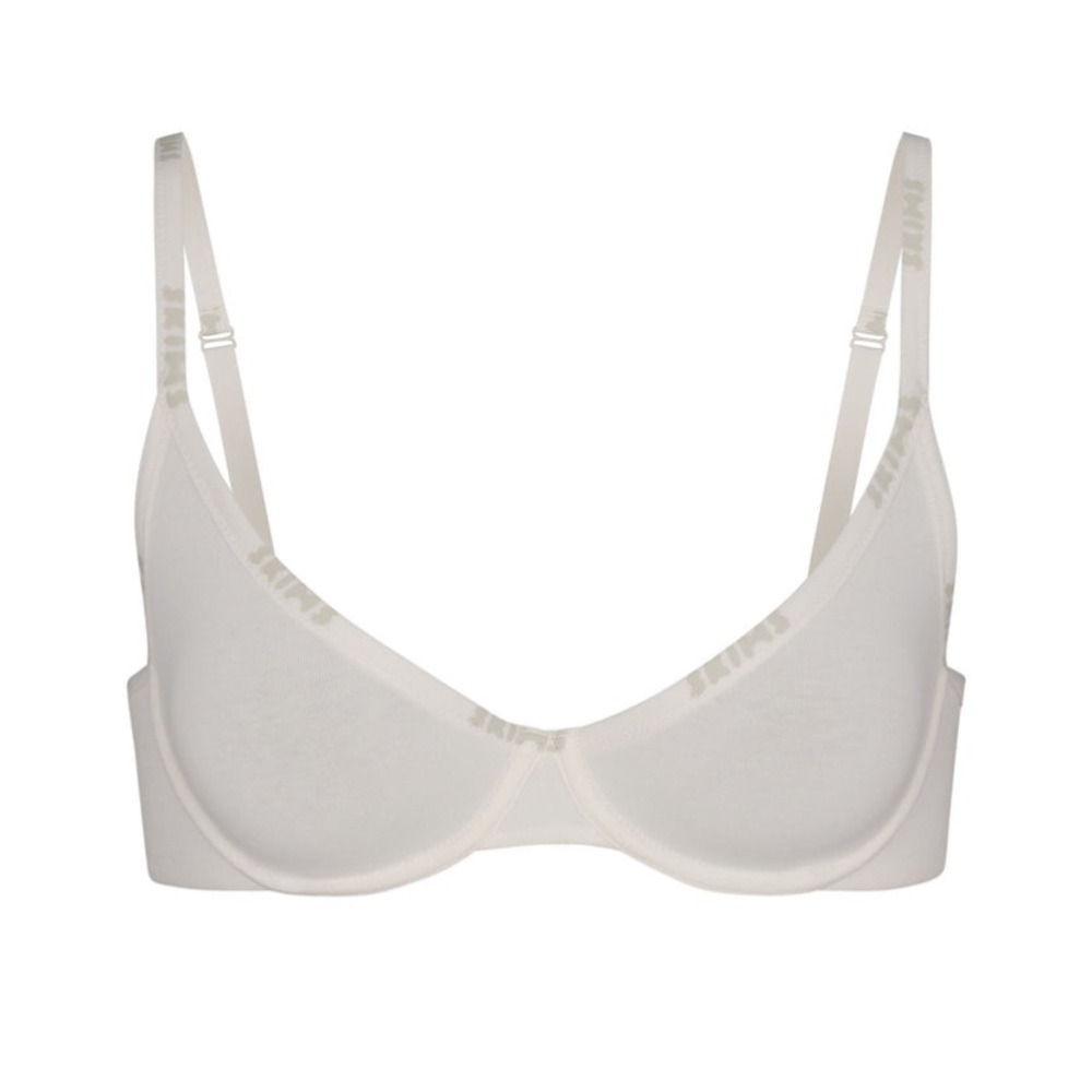 NWT SKIMS Cotton Logo Demi Bra